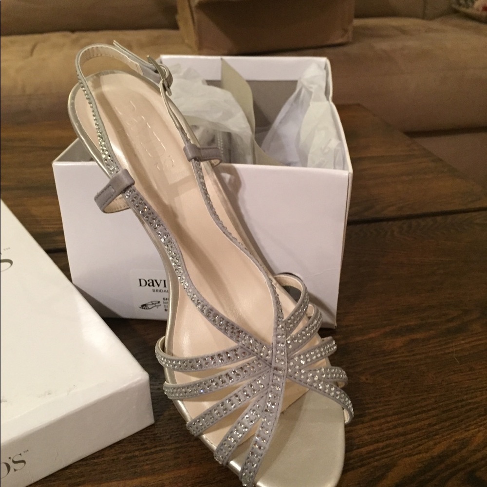 Silver Kitten Heels